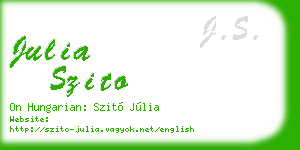 julia szito business card
